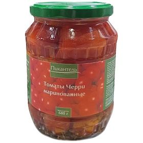 Томаты черри маринованные - 680 г ПИКАНТЕЛЬ, Беларусь