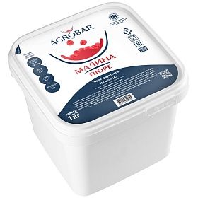 Пюре из малины c сахаром Agrobar 1 кг зам., Россия