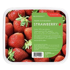 Пюре из клубники без сахара 1 кг зам., Сербия Пюре из клубники без сахара 1 кг зам., Сербия