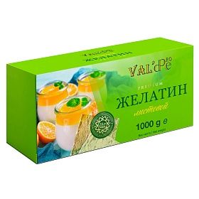 Желатин листовой говяжий 180 блюм Valde1 кг