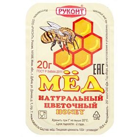 Мед цветочный 2,8 кг (20 г х 140 шт) Руконт Мед цветочный 2,8 кг (20 г х 140 шт) Руконт