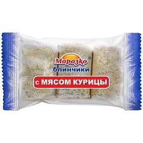 Блинчики с курицей, конверт (70г х 84 шт) Морозко зам.