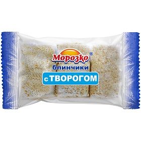 Блинчики с творожной начинкой, конверт (70г х 84 шт) Морозко зам.