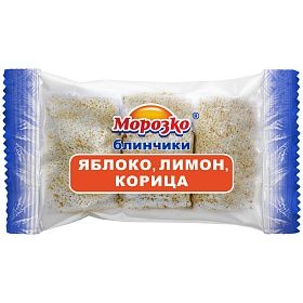 Блинчики с яблоком, лимоном и корицей (70г х 84 шт) Морозко зам.