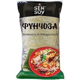 Вермишель Фунчоза (лапша стеклянная) 1-1,5мм Сэн Сой 400г, Китай Вермишель Фунчоза (лапша стеклянная) 1-1,5мм Сэн Сой 400г, Китай