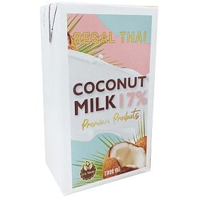 Молоко кокосовое 75%  (жирность 17%) Regal Thai 1л, Таиланд