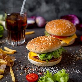 Булочка для бургера с кунжутом 125 мм (82г х 24 шт) Bagerstat Foodservice зам., Россия