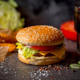 Булочка для бургера с кунжутом 114 мм (75г х 30 шт) Bagerstat Foodservice зам., Россия