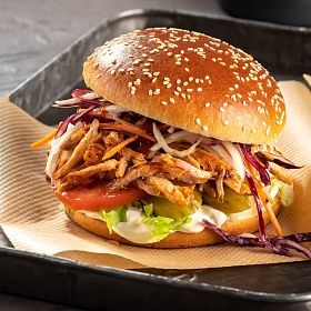 Булочка для бургера Глейз с кунжутом 100 мм (52г х 48 шт) Bagerstat Foodservice зам., Россия