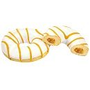 Донат Карамельная начинка белая глазурь и карамельные полоски (67г х 36 шт) зам., Польша