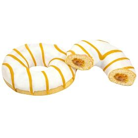 Донат Карамельная начинка белая глазурь и карамельные полоски (67г х 36 шт) зам., Польша