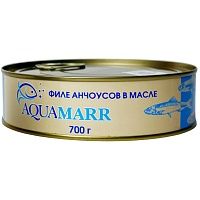 Анчоусы филе в масле 700г AQUAMARR, Тунис
