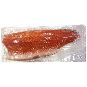Филе форели слабосоленое на коже 1/2 тушки ТРИМ B 1,2 - 1,7 кг Пеликан зам.