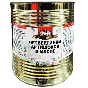 Артишоки четвертинки в масле со специями 2,4кг, Bella Contadina, Италия