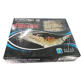 Креветки тигровые с головой 16/20  -1кг, Бангладеш зам.