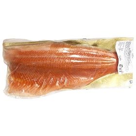 Филе форели слабосоленое на коже, 1/2 тушки ТРИМ С Санта Бремор зам., Беларусь