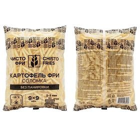 Картофель фри в панировке 9х9 ЧистоФри, 2,5кг зам.