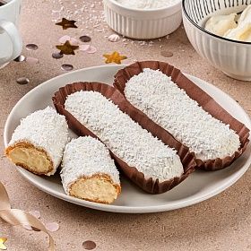 Эклер кокосовый (70г х 5шт х 6 уп) 2,1 кг Десертные истории