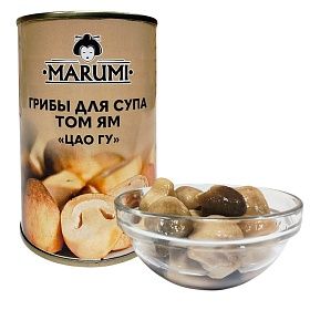 Грибы Цао Гу консервированные для супа Том Ям 425 мл Marumi, Китай Грибы Цао Гу консервированные для супа Том Ям 425 мл Marumi, Китай