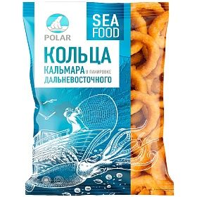 Кальмар командорский кольца в желтой панировке  1кг зам.