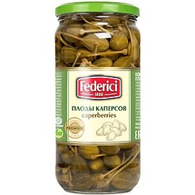 Каперсы с хвостом в уксусе 18/20 - 700г Federici, Испания