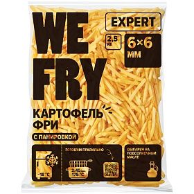 Картофель фри в панировке 6х6 Fry Me Expert 2,5 кг зам.