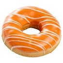 Донат начинка Манго-Маракуйя оранжевая глазурь и белые полоски (70г х 36 шт) Альтернатива зам.