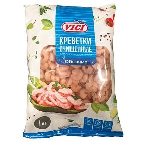 Креветки очищенные в/м 200/300 1кг Vici