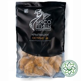 Крылышки в хрустящей панировке Острые, Халяль, 2,5кг ИП Поляков зам.