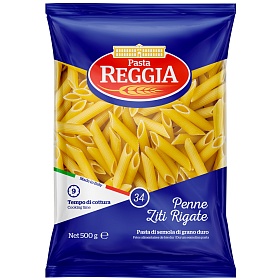 Пенне Ригате №34 Pasta Reggia 500г, Италия