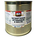 Артишоки четвертинки в масле со специями 2,4кг, Bella Contadina, Италия