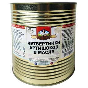 Артишоки четвертинки в масле со специями 2,4кг, Bella Contadina, Италия