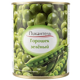 Горошек зелёный  2,95 кг ПИКАНТЕЛЬ