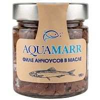 Анчоусы филе в масле 190г AQUAMARR, Тунис