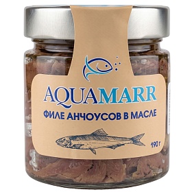 Анчоусы филе в масле 190г AQUAMARR, Тунис