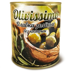 Оливки без косточки калибр 340/360 - 3,1л, Olivissimo, Испания Оливки без косточки калибр 340/360 - 3,1л, Olivissimo, Испания