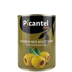 Оливки без косточки, калибр 280/320 - 425 мл PICANTEL BASIC, Египет