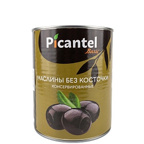 Маслины без косточки, калибр 280/320 - 425 мл PICANTEL BASIC, Египет