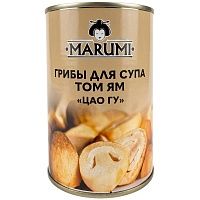 Грибы Цао Гу консервированные для супа Том Ям 425 мл Marumi, Китай